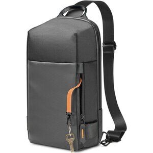 💫 Men Black Crossbody Bag Sling Stylish Waterproof Chest Work Travel Backpack